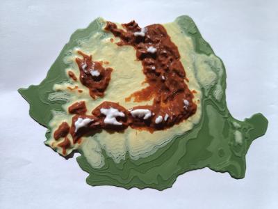 Terrain Map - Colored - Romania