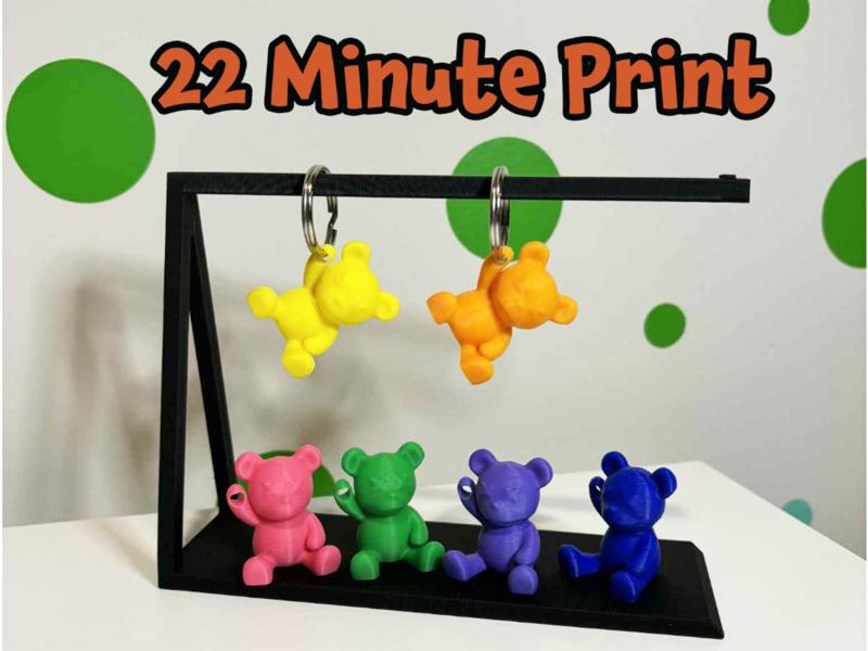Tiny bear keychain 22 minute print