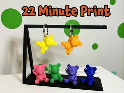 Tiny bear keychain 22 minute print