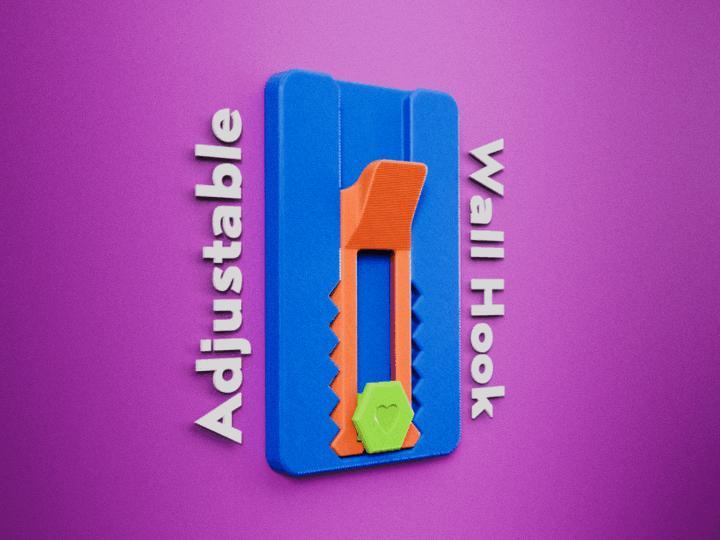 Adjustable No Nail Picture Hook - Print Optimised