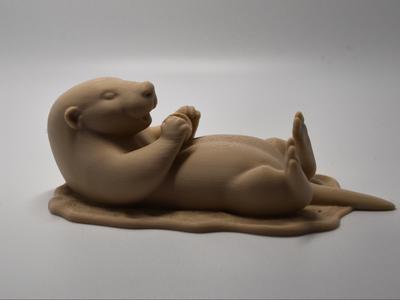 Floating otter