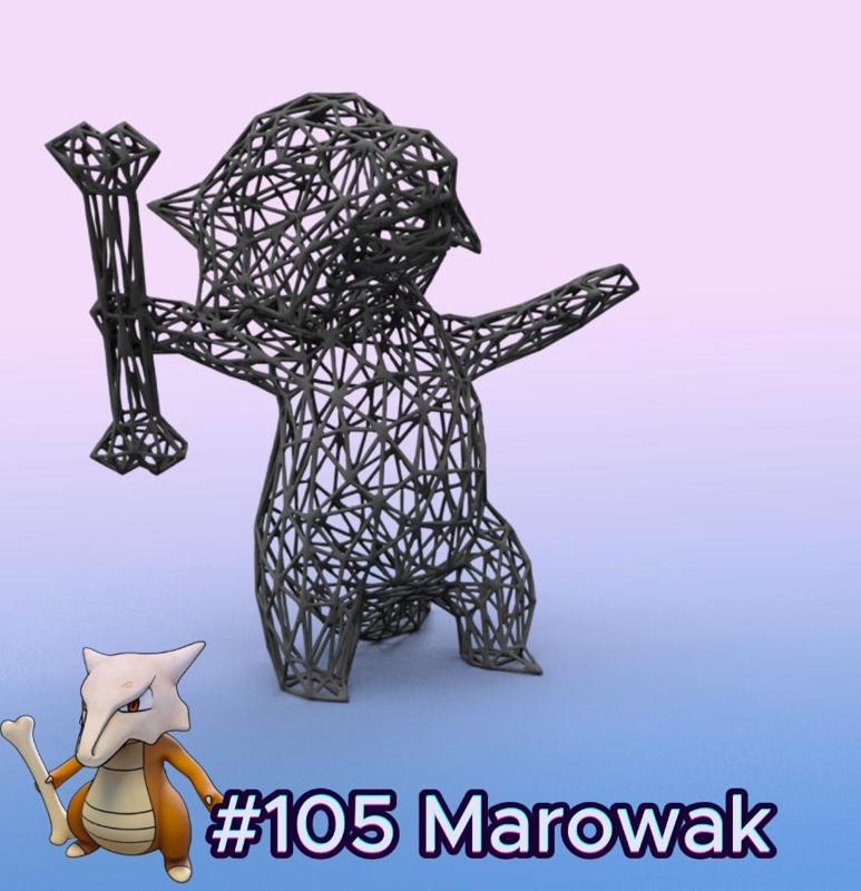#105 Marowak Pokemon Wiremon Figure