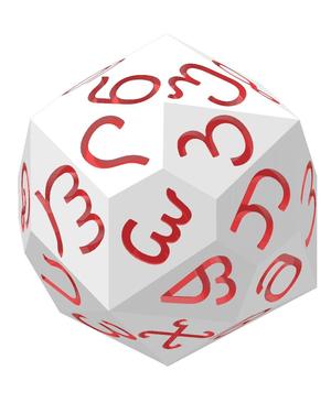 Georgian Alphabet d33 Polyhedral Die (Kartvelian)