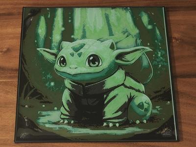 YodaSaur HueForge. Yoda/Bulbasaur cross 