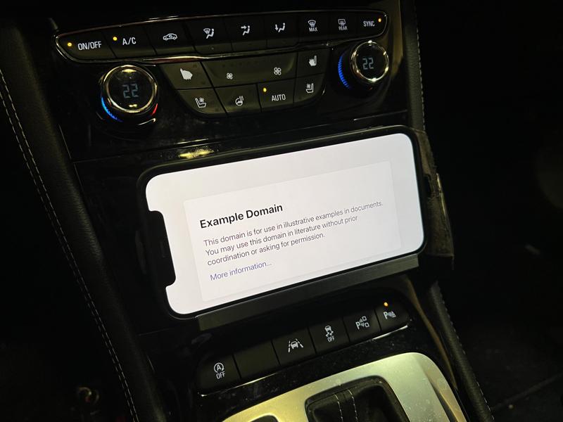 Astra K Phone holder with IKEA induction charging (Opel / Vauxhall)