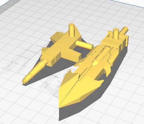 G1 Sword and gun for Blitzwing 5mm
