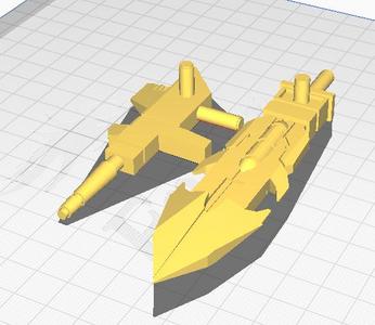 G1 Sword and gun for Blitzwing 5mm