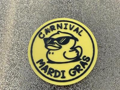 CARNIVAL MARDI GRAS DUCK COIN FOR HIDING