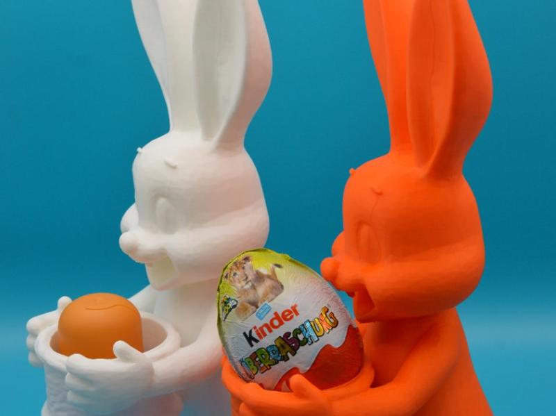 Easter Bunny Figurine with Kinder Surprise Egg 2