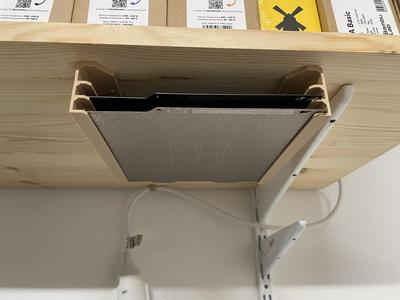 Bambulab A1 mini build plate holder under desk mount