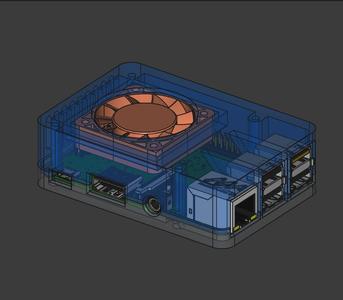 Raspberry Pi 3 Case with 40mm Fan