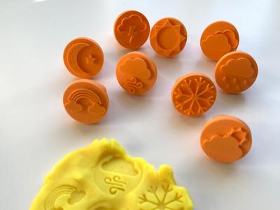 Weather-Themed Playdough Stamp Set