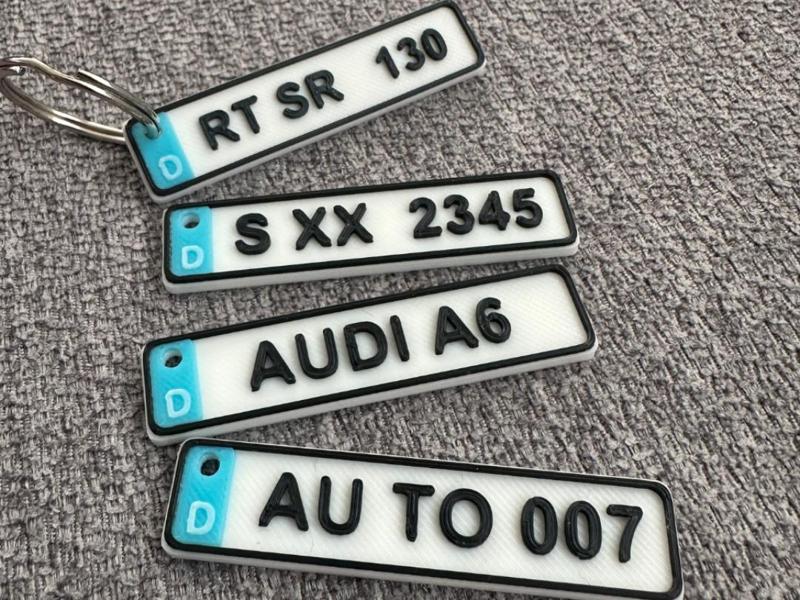Personalized License Plate Keychain