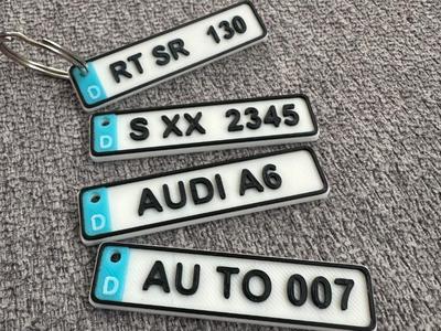Personalized License Plate Keychain