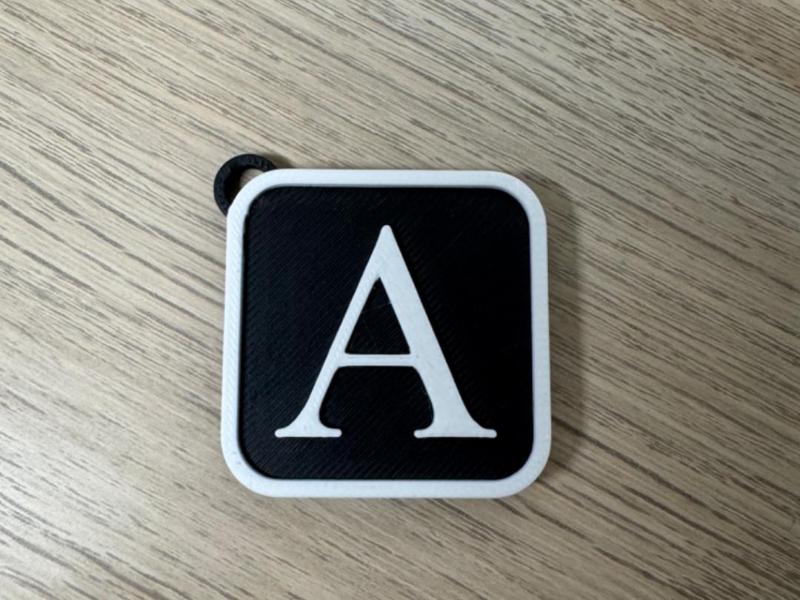 Letter A Keychain