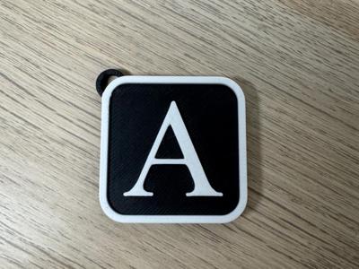 Letter A Keychain