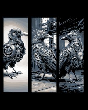 Visions of a Steampunk World - The Mechanical Birds - Set of bookmarks