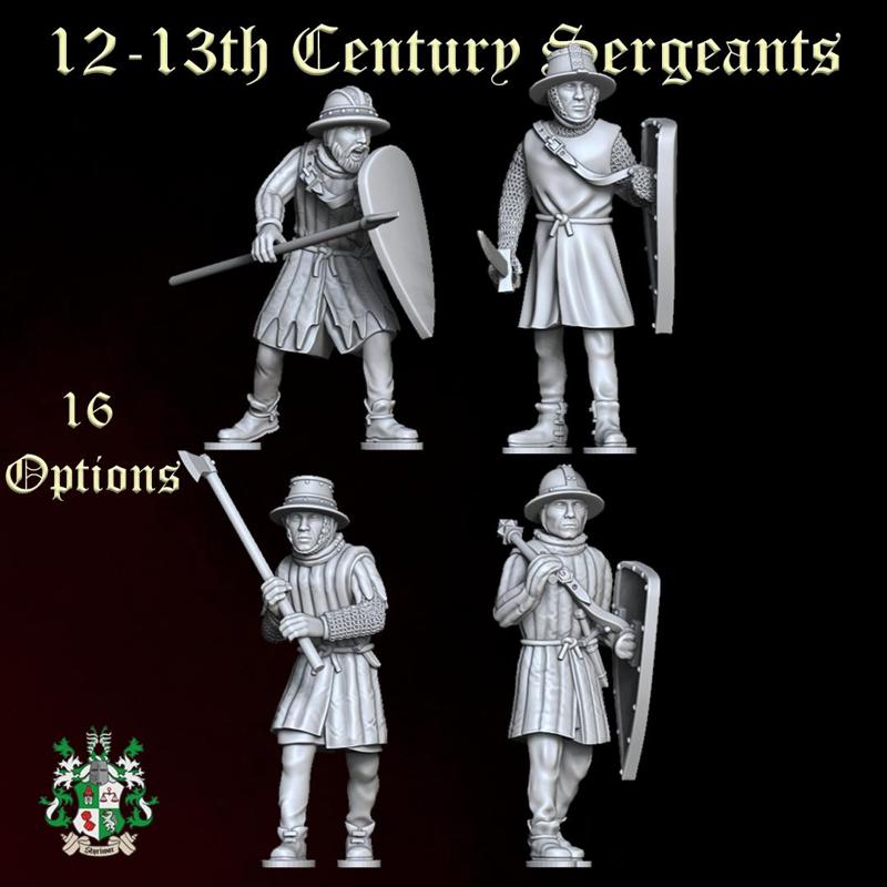 12-13th Century Sergeants Set 1 (16 Options)