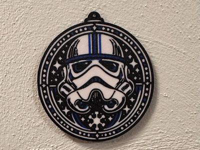 Blue Star Wars Storm Trooper Ornament