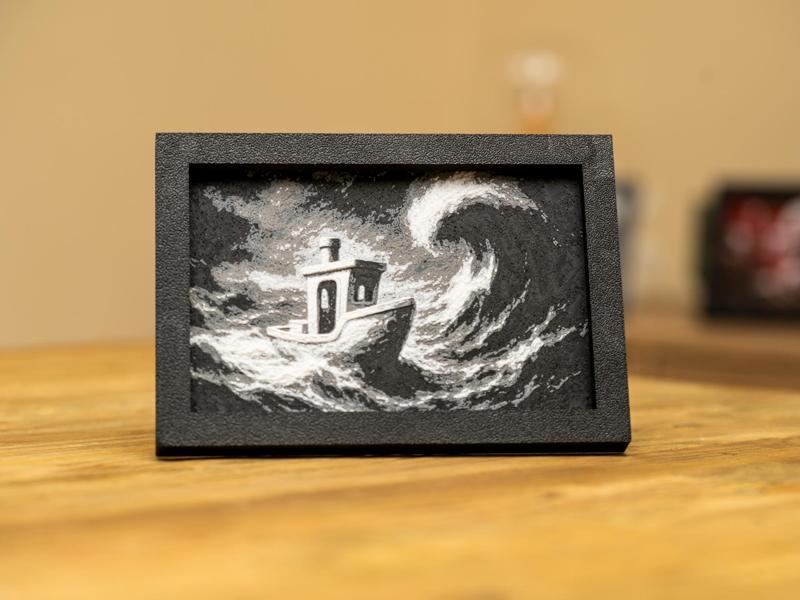 ++ Benchy Storm Scene with Modern Display Frame ++