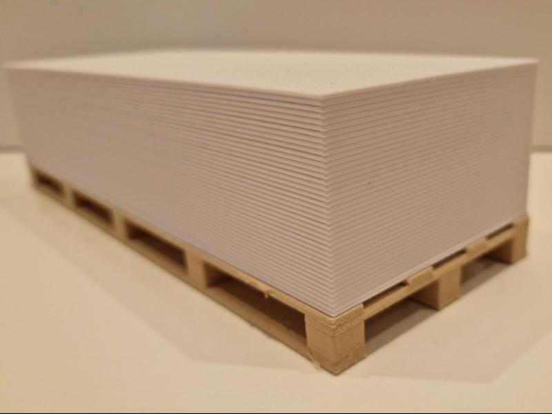 Mini Drywall Pallet – 240x90cm Stack (1:10 Scale)