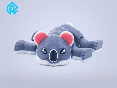 Cute Flexi Koala - 3D Printed Toy & Keychain