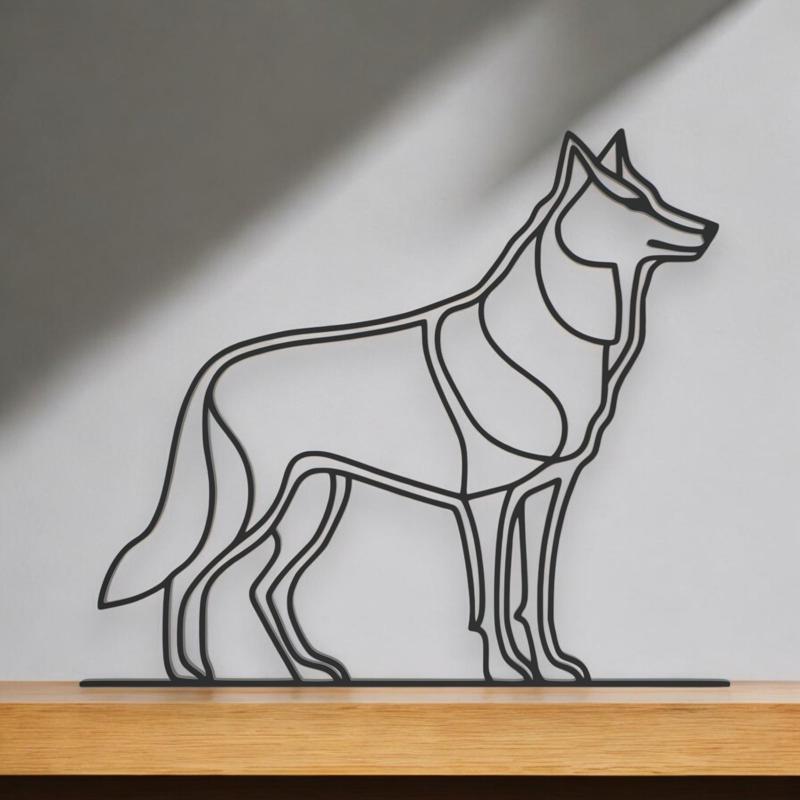Wolf Line Art - Desktop Line Art