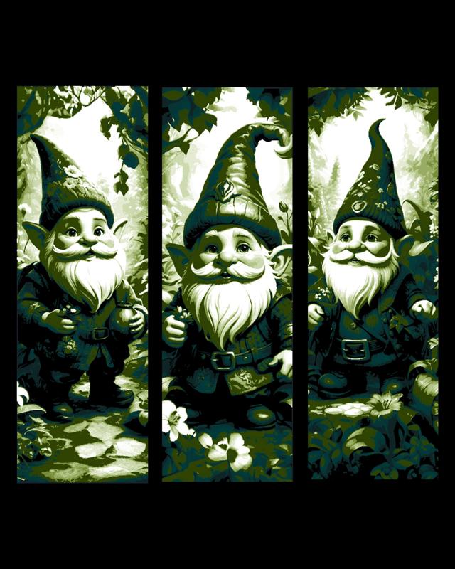 Portraits of Garden Gnomes - Set of bookmarks