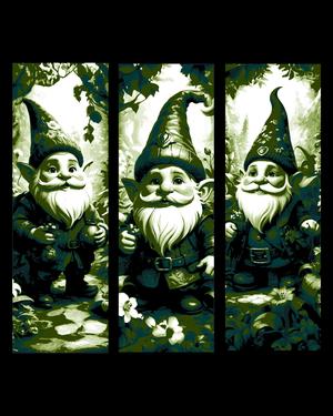 Portraits of Garden Gnomes - Set of bookmarks