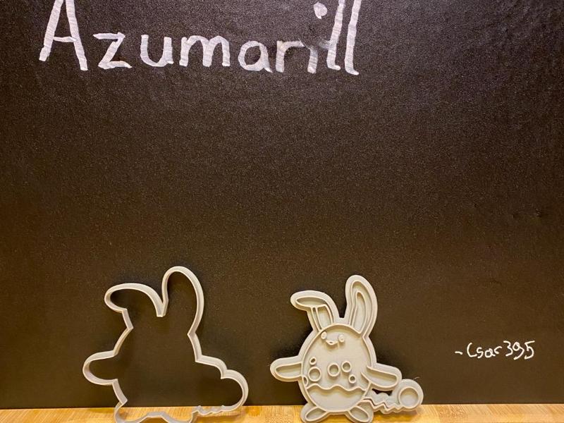 Azumarill Cookie Cutter and Stamp