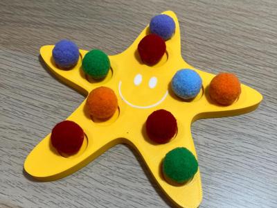 Cute Starfish Pom Pom Sorting Tray 
