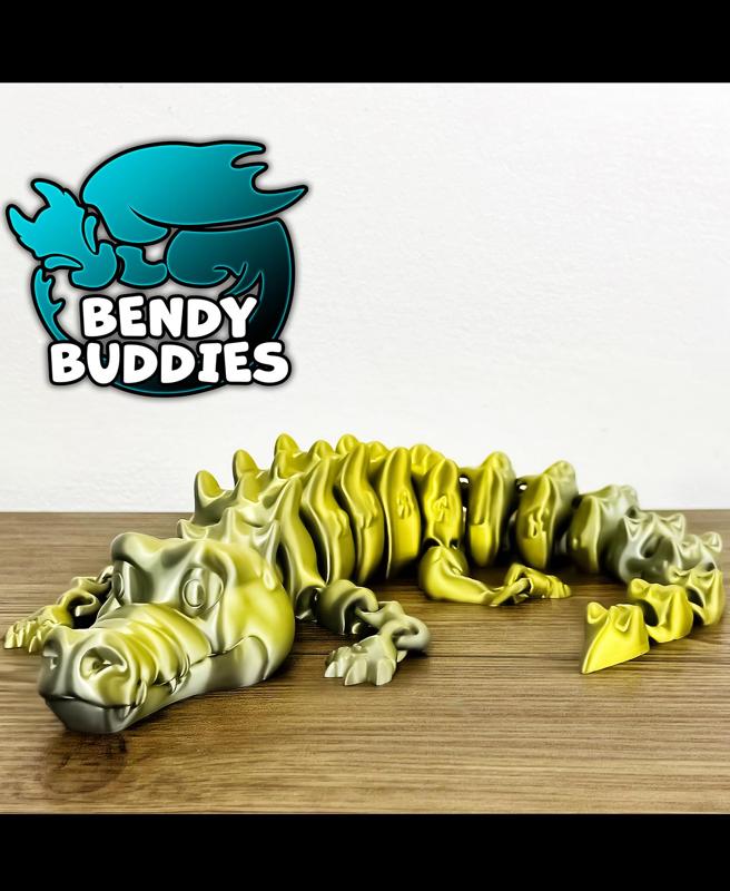 Crocodile Crocmo / Alligator Articulated / Print-in-Place Croc / Cute Reptile / Creature World Beast