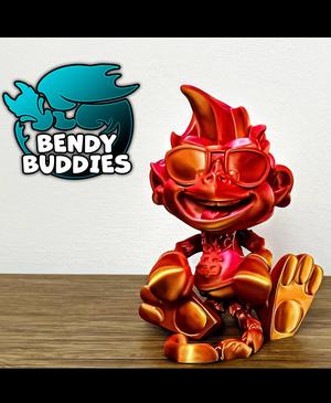 Monkey Puckbo Boxer Glasses and Chain / Ape Articulated / Print-in-Place Creature / Cute Beast