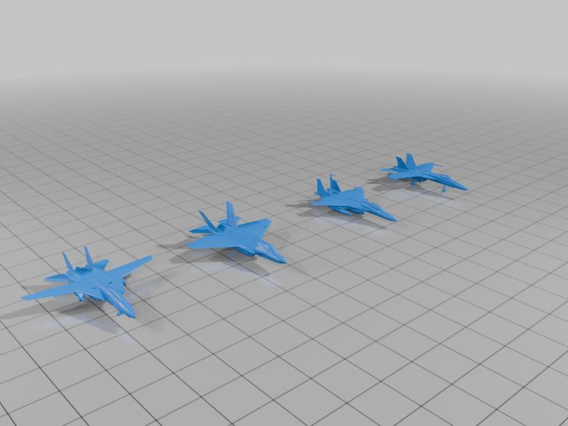 American Multi-Role Fighter Pack: F-14D Tomcat, FA/18 Super Hornet, F-35A Lightning II, F-15EX Eagle II