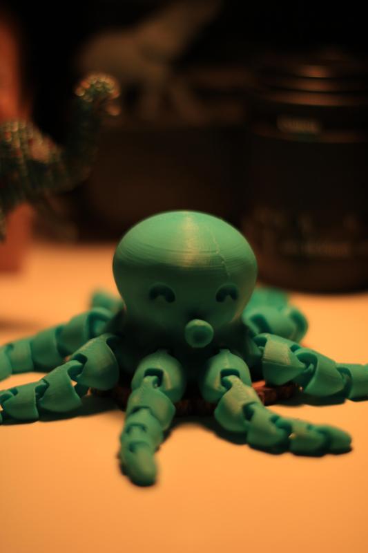 cute articulated octopus with support