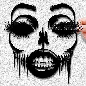 Queen of The Damned" wall art horror wall decor gothic halloween decoration