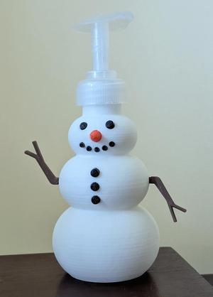 Holiday Soap Dispenser - Snowman