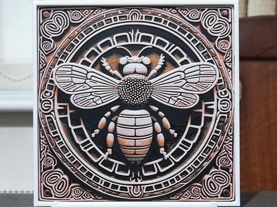 Carved Bee - HueForge 3 Color