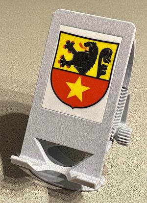 Multi-color Cover Plate for revised Phone Holder (here: Crest of Bad Münstereifel)