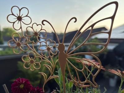 Floral Butterfly with Flower Pick