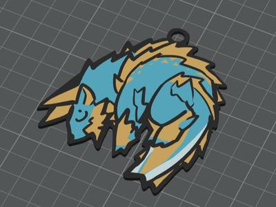 Monster Hunter Zinogre Keychain
