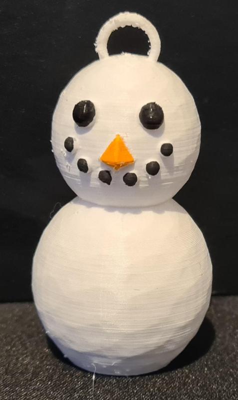 Animal Crossing Snowboy Christmas Ornament (Low Poly and Smooth)
