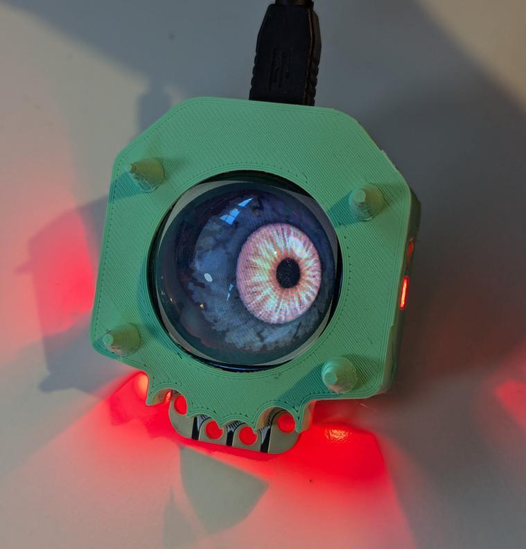 Hallowing case with visible leds