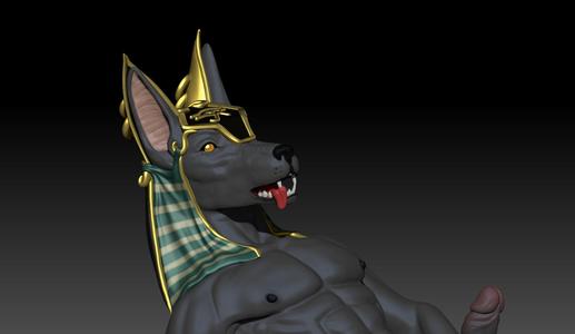 Anubis NSFW riding Dildo