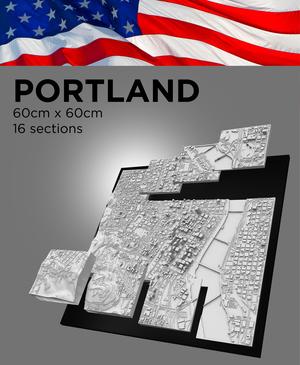 PORTLAND, Skyline 3d map