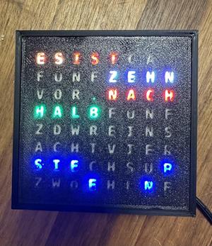 German Word Clock 8x8 WS2812/5050 ESP32
