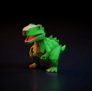 Cute Low-Poly Dinosaur