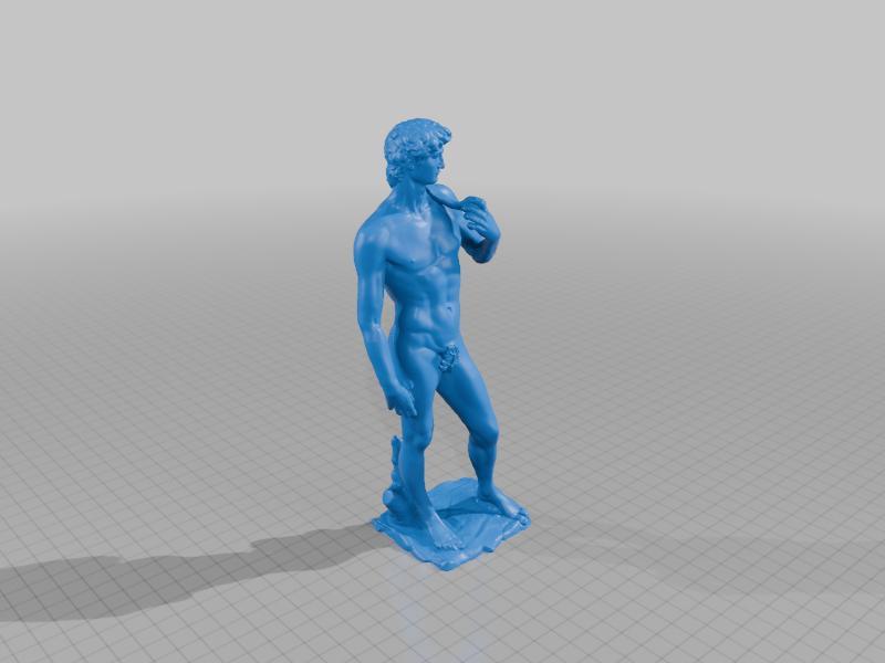 David Statue - With Leaf
