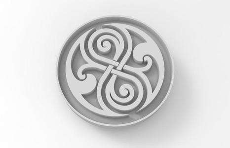 Dr. WHO - Seal of Rassilon ( Button )