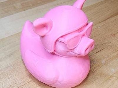 Motor Cycle Pig Duck Jeep Harley Hog Sculpture
